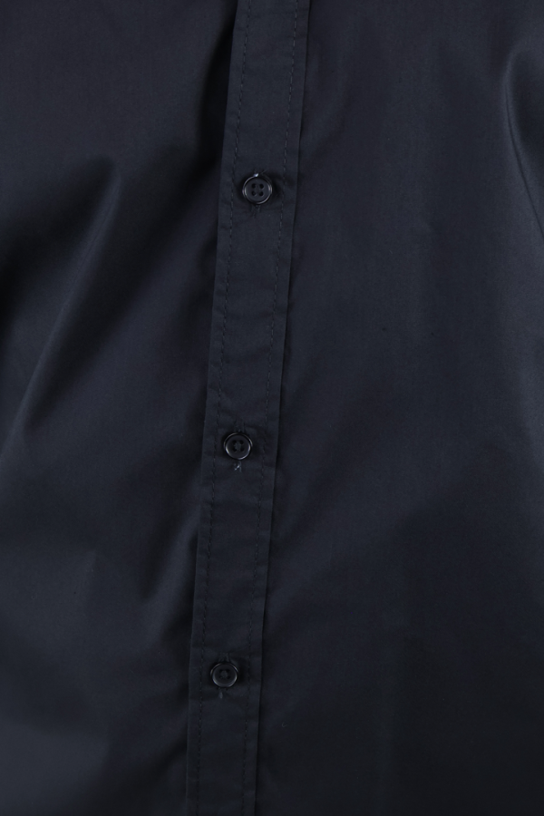 Camisa Negra de Vestir Manga Larga Slim Fit Casual Para Hombre